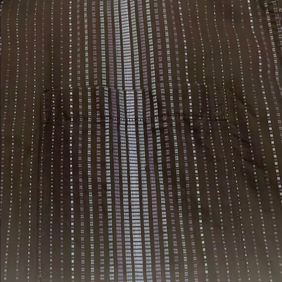 Minos Shirt L Black Blue Stripe Woven Germany Cotton Long Sleeve Button Up - Picture 9 of 11